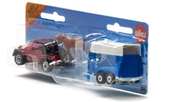Siku Hofleben|Transport*Jeep mit Pferdeanhänger