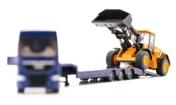 Siku Baustelle*MAN LKW mitTieflader und JCB Radlader