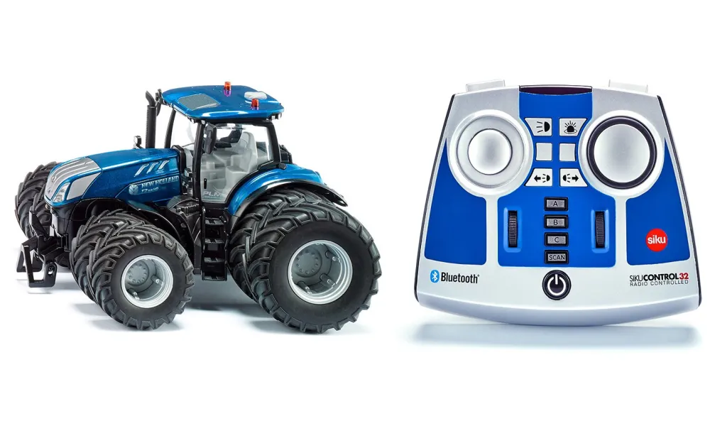 Siku Traktoren*New Holland T7.315 mit Doppelreifen, Bluetooth App-Steuerung und Fernsteuermodul