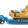 Siku Transport & Beladung|Baustelle*Schwertransporter mit Tiefbettauflieger
