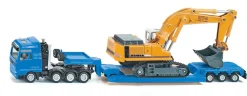 Siku Transport & Beladung|Baustelle*Schwertransporter mit Tiefbettauflieger