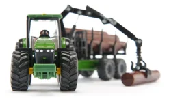 Siku Forst|Anhänger*Traktor mit Forstanhänger